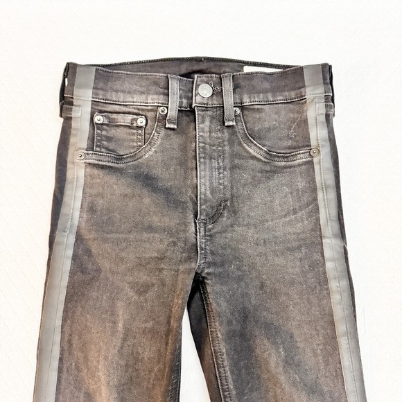 Rag & Bone High Rise Ankle Skinny Tuxedo Stripe Denim Jeans Size 24 - Picture 4 of 8